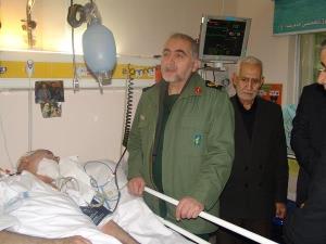 عیادت سردار غلام عسگر کریمیان فرمانده سپاه عاشورا از سید حسن شکوری -رزمنده و جانباز دوره دفاع مقدس 