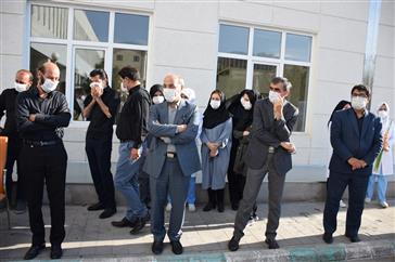 مراسم وداع با اولین شهید مدافع سلامت بیمارستان امام رضای تبریز