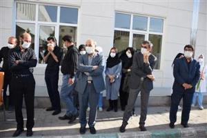 مراسم وداع با اولین شهید مدافع سلامت بیمارستان امام رضای تبریز