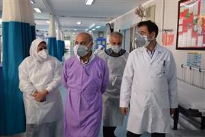 بازدید رئیس دانشگاه علوم پزشکی تبریز از بخشهای کرونائی 