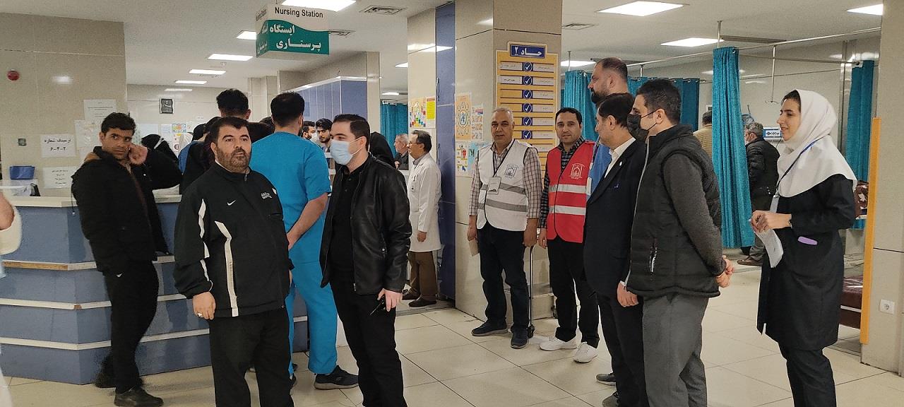 انجام خدمات پزشکی مناسب و بموقع برای مصدومین حوادث چهارشنبه سوری در بیمارستان امام رضای تبریز