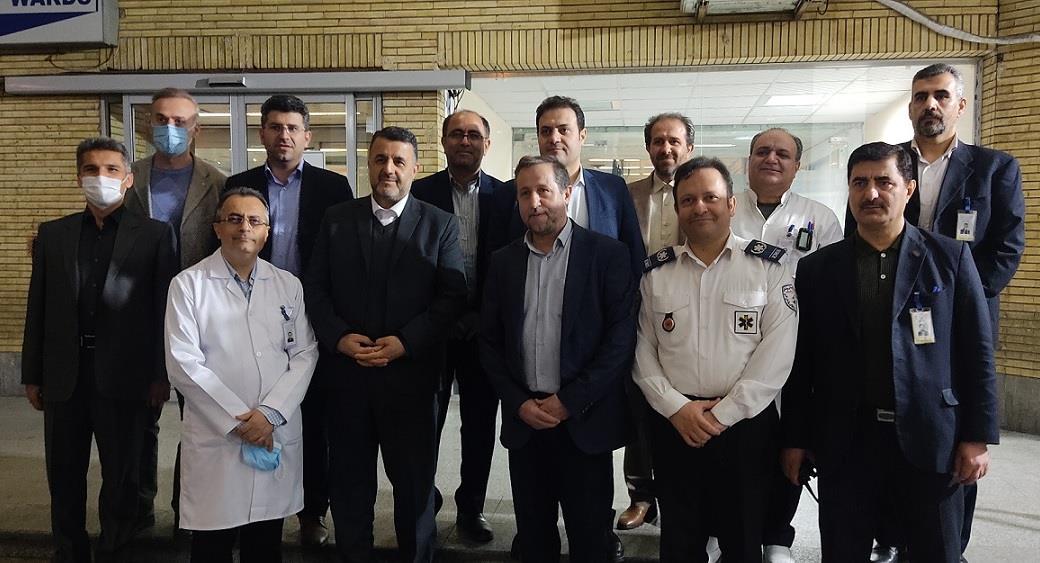 حضور رئیس دانشگاه بعد از تحویل سال نو در بیمارستان امام رضای تبریز