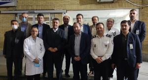 حضور رئیس دانشگاه بعد از تحویل سال نو در بیمارستان امام رضای تبریز