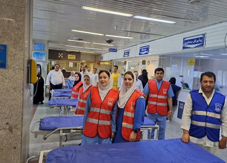 مانور میدانی آتش نشانی و افزایش تخت در مواقع بحرانی