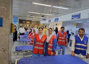 مانور میدانی آتش نشانی و افزایش تخت در مواقع بحرانی