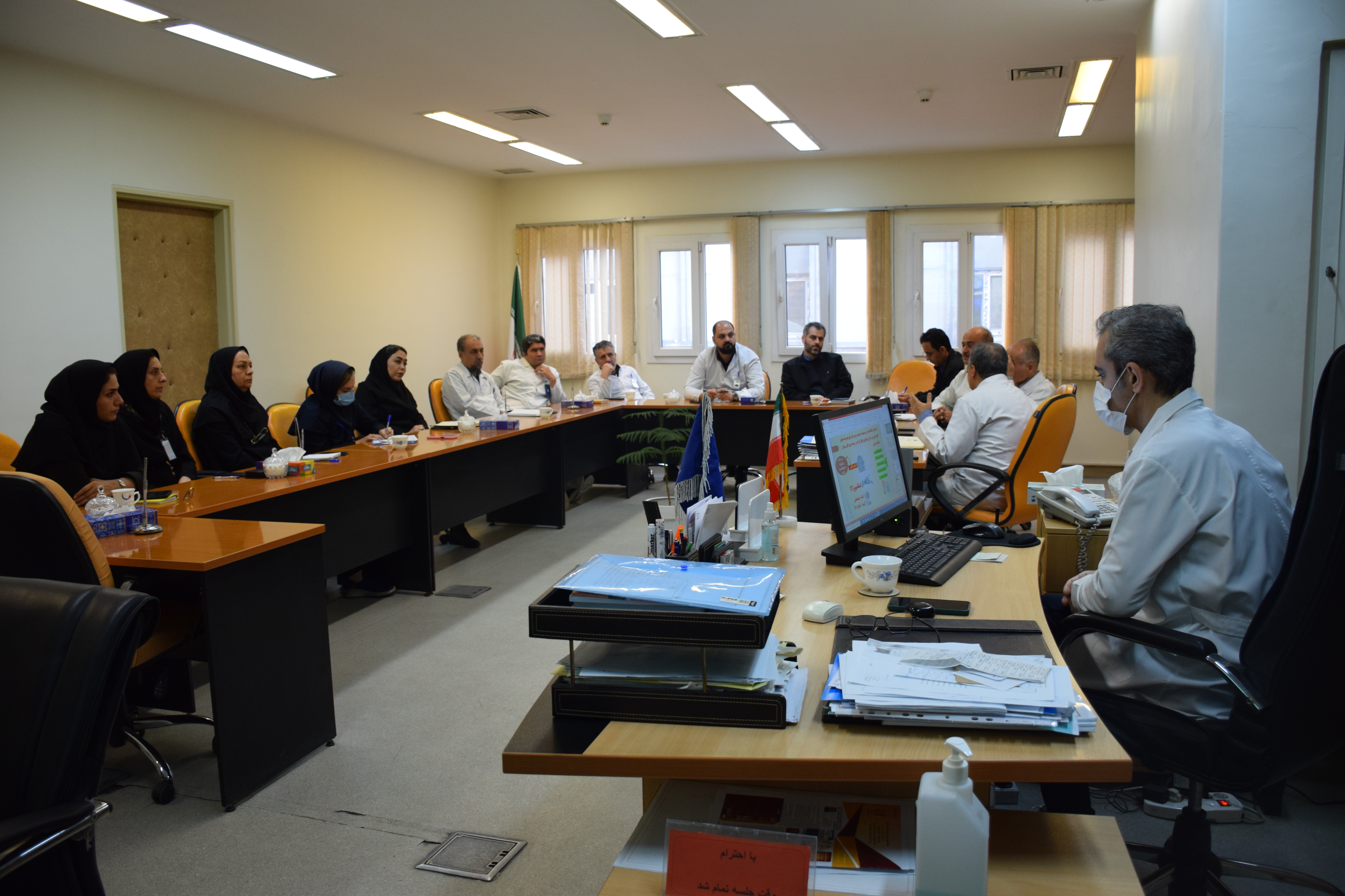 برگزاری کمیته کنترل عفونت بیمارستان با محوریت آمادگی در برابر احتمال پیک آنفلوآنزا